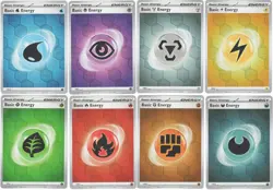 Grass Fire Dark Water Psychic Metal - Shrouded Fable Foil Energy Card Lot x8 - Image 1
