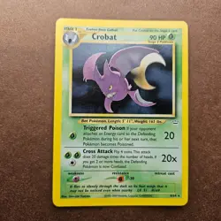 Crobat 4/64 Pokemon Neo Revelation Holo Rare Card - LP - Image 1