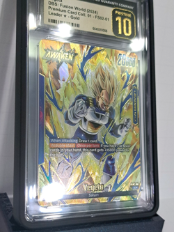 Vegeta - FS02-01 (Gold) - Fusion World Promo Cards - CGC 10 PRISTINE (Last One) - Image 2