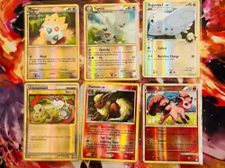 Vintage Pokemon Holo Card Lot Of 6(All Reverse Holos) Flareon Togepi Vulpix - Image 1