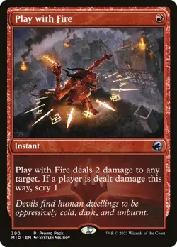 MTG Play with Fire Innistrad: Midnight Hunt 390 Regular Promo - Image 1