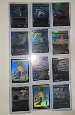 MTG Secret Lair Sponge Bob Lands Rainbow Foil Magic the Gathering - Image 1