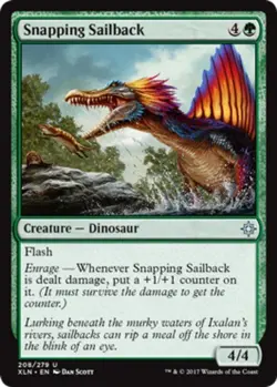 MTG Snapping Sailback - Foil, Ixalan, Lightly Played, English - Image 1