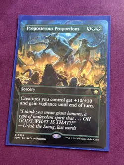 MTG Preposterous Proportions (Borderless) [Foundations] Near Mint​ - Image 1