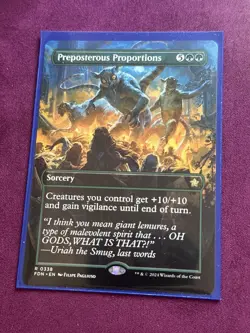 MTG Preposterous Proportions (Borderless) [Foundations] Near Mint​ - Image 4