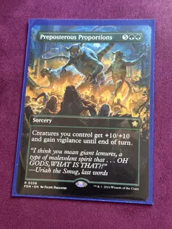 MTG Preposterous Proportions (Borderless) [Foundations] Near Mint​ - Image 5