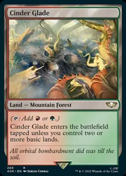 Cinder Glade - Surge Foil Magic mtg Light Play, English Warhammer 40k x1 - Image 1