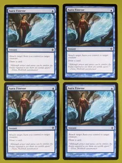 Aura Finesse x4 Rise of the Eldrazi 4x Playset Magic the Gathering MTG - Image 1