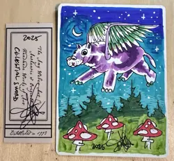 MTG ARTIST PROOF Spanish Celestial Sword AP Sketch Art Amy WEBER Magic - Image 1