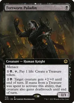Forsworn Paladin - Foil Extended Art AFR LP MTG - Image 1
