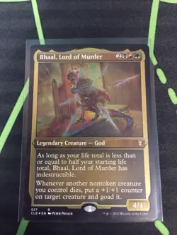 MTG Magic The Gathering Bhaal, Lord Of Murder Foil Etched DnD God Commander - Image 1