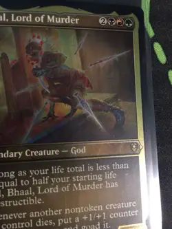 MTG Magic The Gathering Bhaal, Lord Of Murder Foil Etched DnD God Commander - Image 2