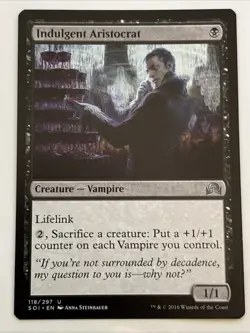 MTG Shadows over Innistrad Indulgent Aristocrat 118/297 LP - Image 1