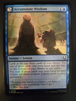 Accumulate Wisdom NM FOIL Avatar: The Last Airbender MTG FREE SHIPPING - Image 1