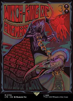 Slightly Played, English - 1 x MTG Witch-king of Angmar - Borderless Poster The - Image 1