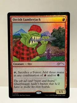 Orcish Lumberjack (2025) (Rainbow Foil) Secret Lair Drop Foil NM - Image 1
