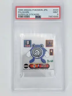 PSA 9 Mint Poliwhirl Pokemon Amada (1998) Super DX - D20 Clear - Image 1