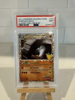 2021 POKEMON CELEBRATIONS CLASSIC COLLECTION #107 DONPHAN-HOLO - PSA GRADE 9 - Image 1