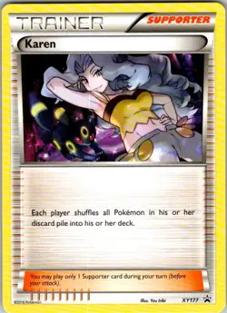 Pokemon | XY Promos | Karen | XY177 | Normal | NM - Image 1