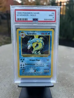 1999 POKEMON BASE SET UNLIMITED #6 GYARADOS - HOLO - PSA 9 - Image 1
