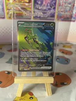 Pokemon TCG Iron Leaves EX Scarlet & Violet Temporal Forces 203/162 - Image 1