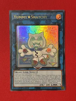 Yugioh! Yummy Snatchy JUSH-EN022 Ultra Rare 1st Edition Justice Hunters NM - Image 1