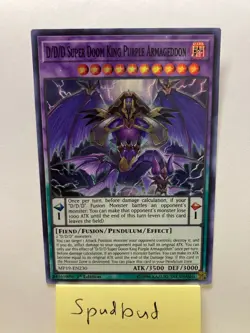 D/D/D Super Doom King Purple Armageddon Super Rare MP19-EN230 (LP 1st Ed) - Image 1