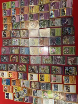 Lot Of 77 Pokemon Cards Some Full Art Some Foils - Image 1