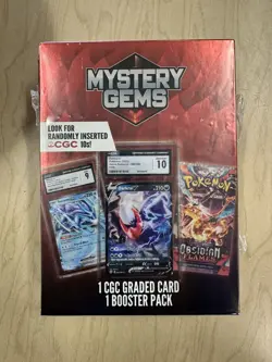 Pokemon Mystery Gems Box (1 CGC Graded Card & 1 Booster Pack) Factory Sealed Box - Image 1