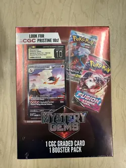 Pokemon Mystery Gems Box (1 CGC Graded Card & 1 Booster Pack) Factory Sealed Box - Image 2