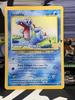 Jumbo Pokemon 1st Partner Pack Totodile Card 81/111 25th Celebrations Johto - Image 1