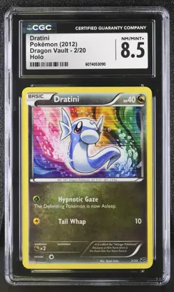 CGC 8.5 Dratini 2012 Dragon Vault 2/20 Holo Pokemon Card - Image 1