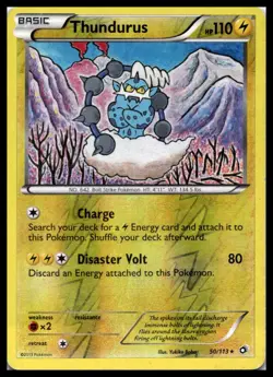 Thundurus 50/113 Legendary Treasures Reverse Holo Pokemon Card | LP - Image 1