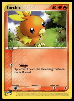 Torchic 74/109 Ruby and Sapphire e-Reader Pokemon Card | LP - Image 1