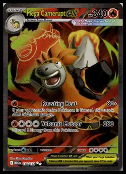 Mega Camerupt ex 156/132 Mega Evolution Pokemon Card | NM - Image 1