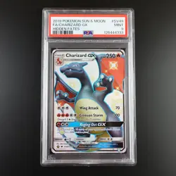 PSA 9 Charizard GX SV49/SV94 Pokemon Hidden Fates Full Art Holo Card - Image 1