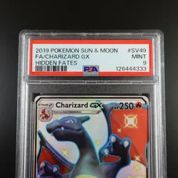 PSA 9 Charizard GX SV49/SV94 Pokemon Hidden Fates Full Art Holo Card - Image 2