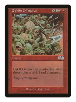 Goblin Offensive MTG Urza's Saga Uncommon LP Lightly Played Single Card - Image 1
