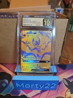 CGC 10 PRISTINE Lunala GX 2019 Black Star Promo SM103a Pokemon Card - Image 1