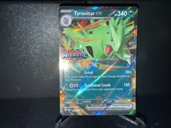 Tyranitar ex 064 Pokemon Prismatic Evolutions Double Rare Stamped Promo Card NM+ - Image 1