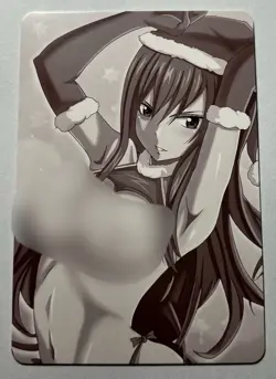 SEXY CHRISTMAS WAIFU Erza Scarlet FAIRY TAIL ACG PREMIUM HOLOFOIL CARD NM - Image 2