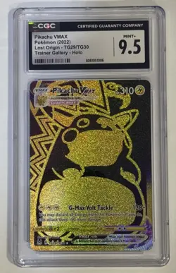 Pokemon CGC 9.5 SWSH Lost Origin Set GOLD CARD Pikachu VMAX TG29/TG30 - CGC 9.5 - Image 1