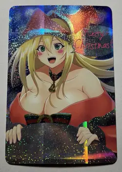 SEXY CHRISTMAS WAIFU Dark Magician Girl YUGIOH ACG PREMIUM HOLOFOIL CARD NM - Image 1