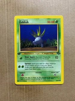 1st Edition Oddish 58/64 Jungle Set - Common Pokemon Card - NM/Mint - Image 1