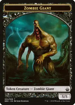 Zombie Giant Token 10x - Black - Kierylkuk Art - BBD Battlebond - MTG Magic NM - Image 1