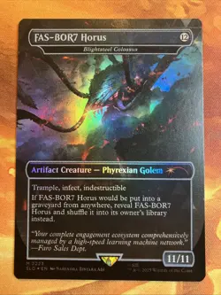 MTG Foil FAS-BOR7 Horus - Blightsteel Colossus Horizon: Into the Forbidden West! - Image 1