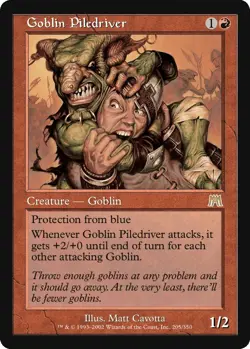 MTG Goblin Piledriver RARE Onslaught Mint/NM - Image 2