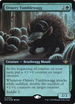 Ornery Tumblewagg (Extended Art) Outlaws of Thunder Junction Foil - NM #342 OTJ - Image 1