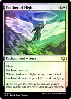 Feather of Flight Bloomburrow Foil MTG Magic - Image 1