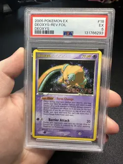 Deoxys Reverse Foil Pokemon EX #18 2005 PSA 5 - Image 1